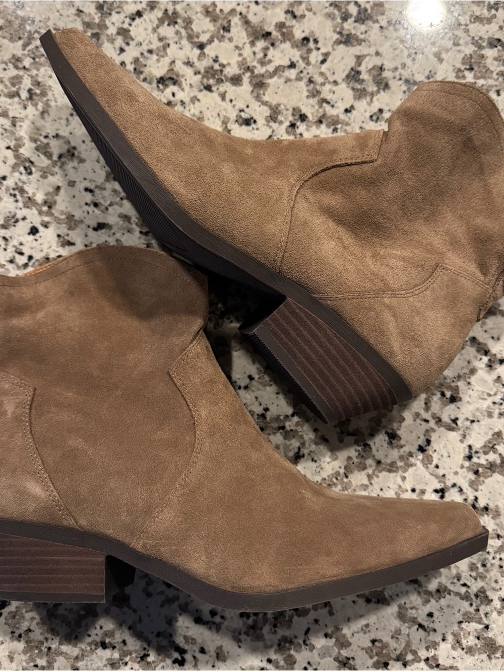 Crown Vintage Suede Ankle Boots in Tan